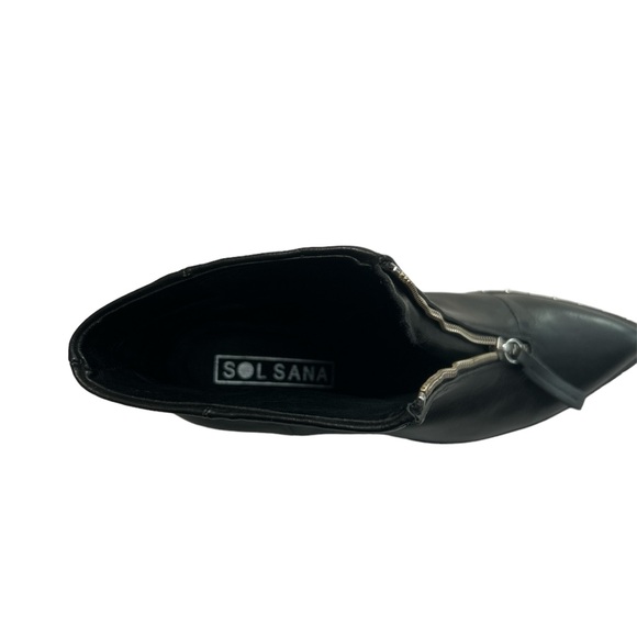 Solsana Black Studded Boots NEW Size 9-9.5 - Picture 6 of 7